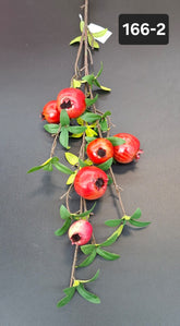 Ramură decorativă artificială cu rodii – 90cm